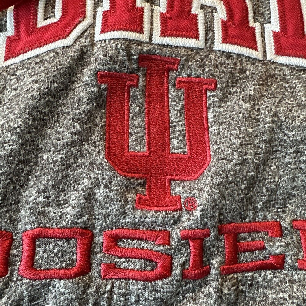 Indiana Hoosiers SEWN Gray SPELL OUT w LOGO KA Knights Apparel Section 101 Large - Picture 4 of 7
